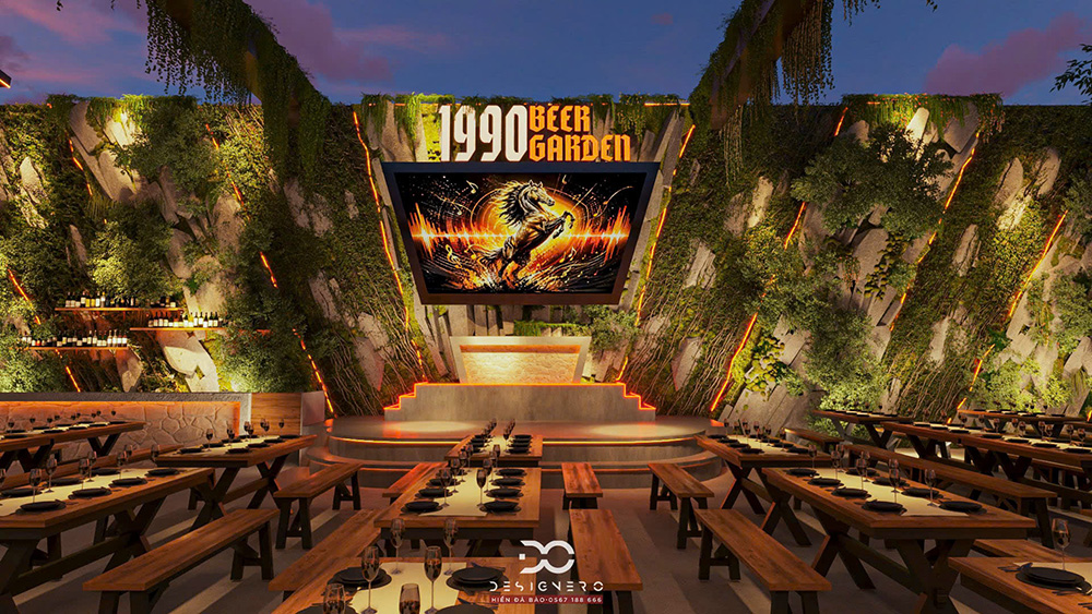 Bản vẽ 3D 1990 Beer Garden